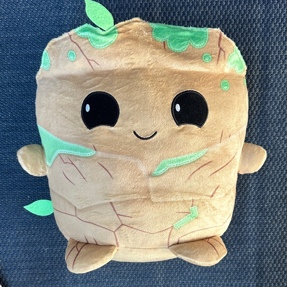 Marvel Cuutopia Groot Brown Plush Toy with Green Accents. 10”
